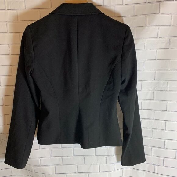 Calvin Klein Black Bar Snap Closure Blazer Sz 2 - Picture 3 of 6